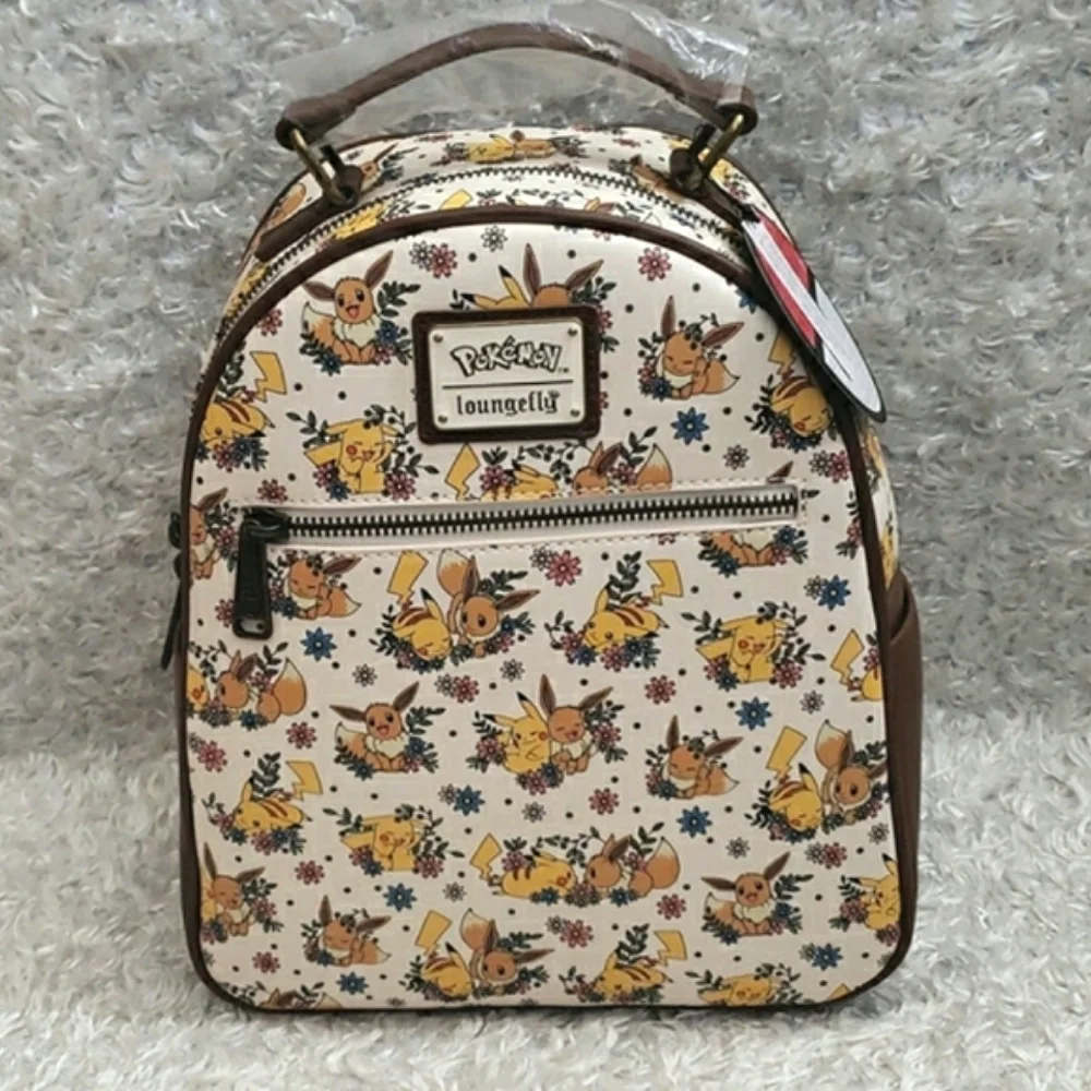 Loungefly Pokémon Pikachu and Evee floral mini backpack